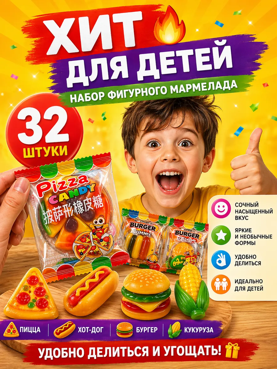 Жевательный мармелад микс 32шт