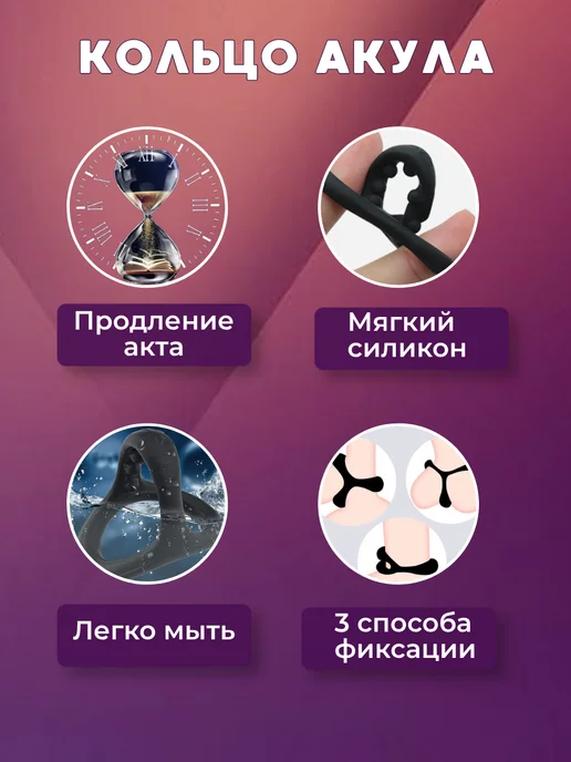 VibePlays Эректильное кольцо с вибро и анальной пробкой 3в1, черный, фото 5