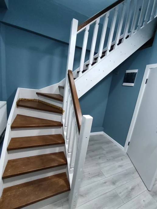 StairShop Лестница деревянная на второй этаж проем 770х1895мм (правая), 770x1895 мм, фото 7