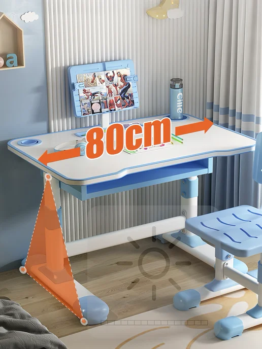 ChampBaby Детский учебный стол с полками, лампой и стулом, вариант, фото 6