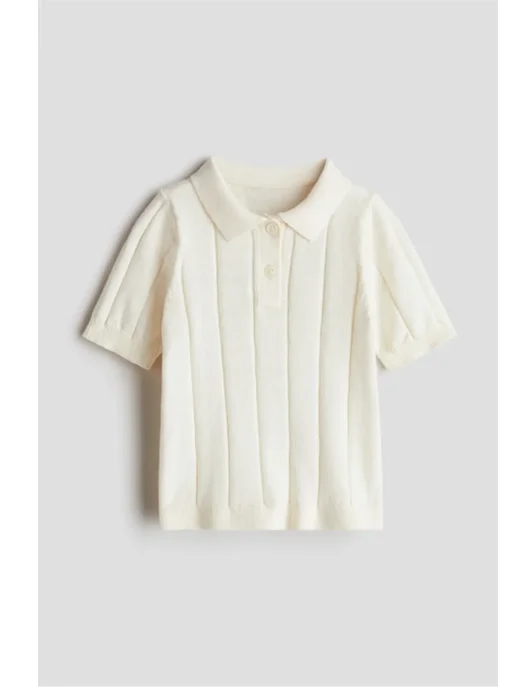 H&M футболка поло, бежевый