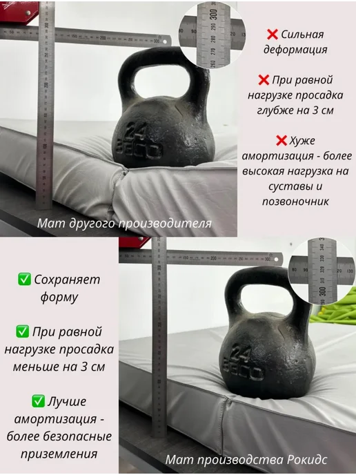 Rokids Мат спортивный с выемками для шведской стенки 145*100см, 145x100 см, фото 7