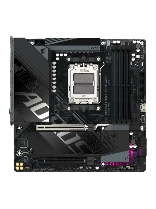AORUS Материнская плата B850M ELITE WIFI6E ICE AM5 AMD B850, вариант, фото 2