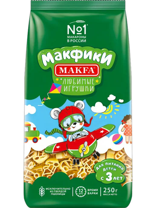 Макароны MAKFA Макфики группа А высший сорт 250г, 250 г