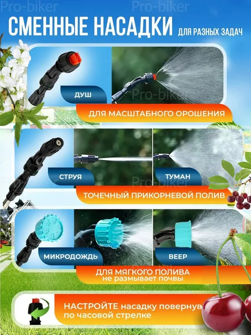Аккумуляторный пульверизатор Опрыскиватель аккумуляторный садовый для деревьев мощный, вариант, фото 3