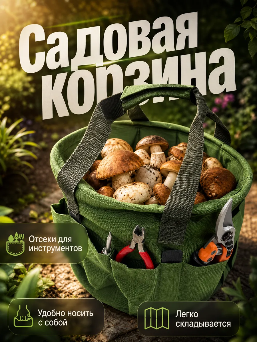 Садовая корзина для хранения инструментов и мелочей