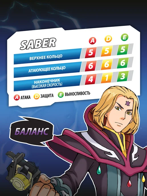 INFINITY NADO Инфинити Надо Волчок Суприм Saber Воздушная сабля, черный, фото 5