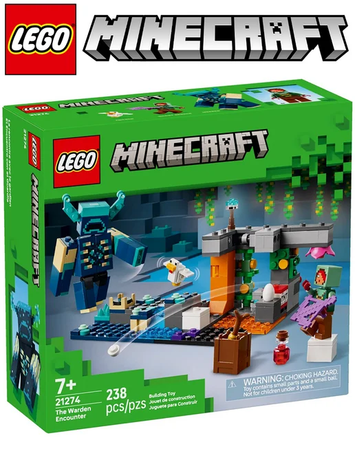 LEGO Конструктор Minecraft 21274 Встреча с Надзирателем, зеленый