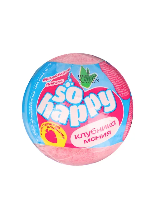Laboratory KATRIN Бурлящая бомбочка So Happy, Клубникамания, голубой, фото 2