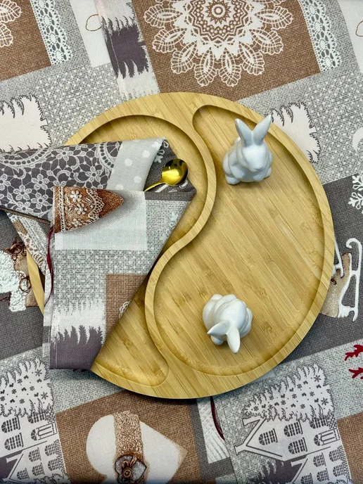 GoodMarketTEXTILE Полотенца новогодние кухонные набор 3 штуки рогожка 60х47 см, 36x70 см, фото 3