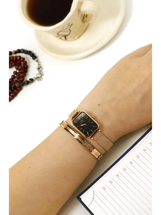 Daniel Wellington Часы наручные с браслетом маленькие кварцевые розовые, розовый, фото 2