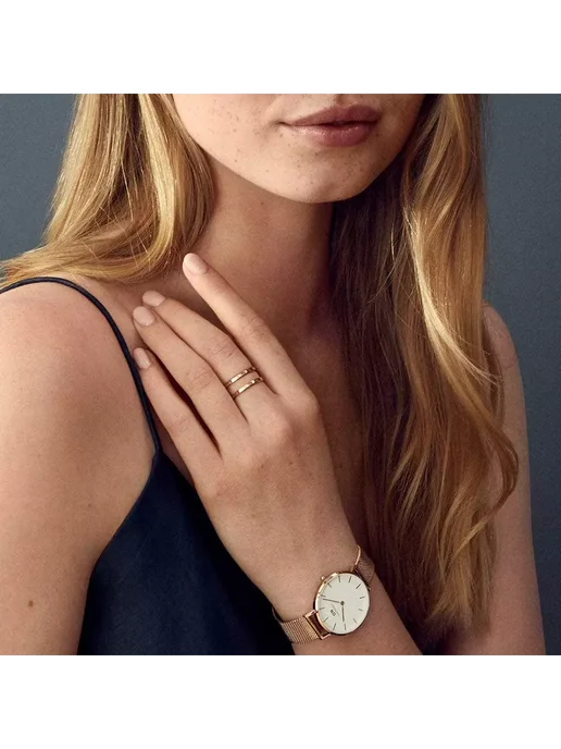 Daniel Wellington Кольцо стальное, розовый, фото 2