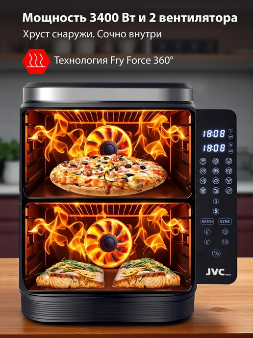 JVC Аэрогриль электрический для дома JK-MB105, черный, фото 5