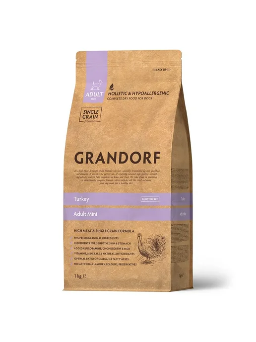 Сухой корм Grandorf fresh Грандорф для собак, мелкие, индейка, 1 кг, фото 2