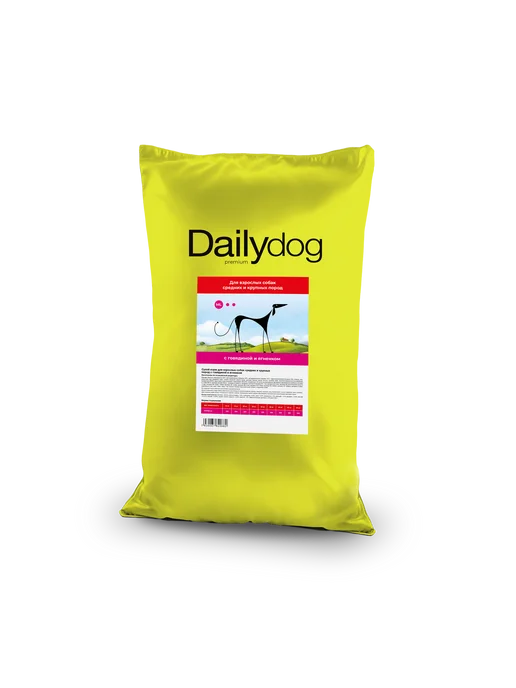 Сухой корм Dailydog для собак, крупные, средние, говядина, 18 кг, фото 2