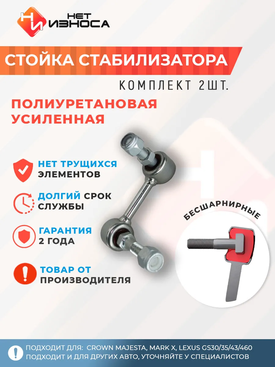 Стойка стабилизатора усиленная полиуретановая NL116-2