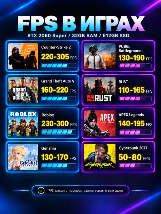 Intel Компьютер игровой с монитором RTX2060S 32GB 512GB, 32 ГБ, 512 ГБ, фото 2