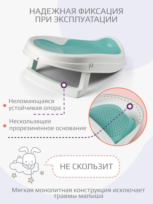 KIDWICK Горка для купания новорожденных, голубой, фото 5