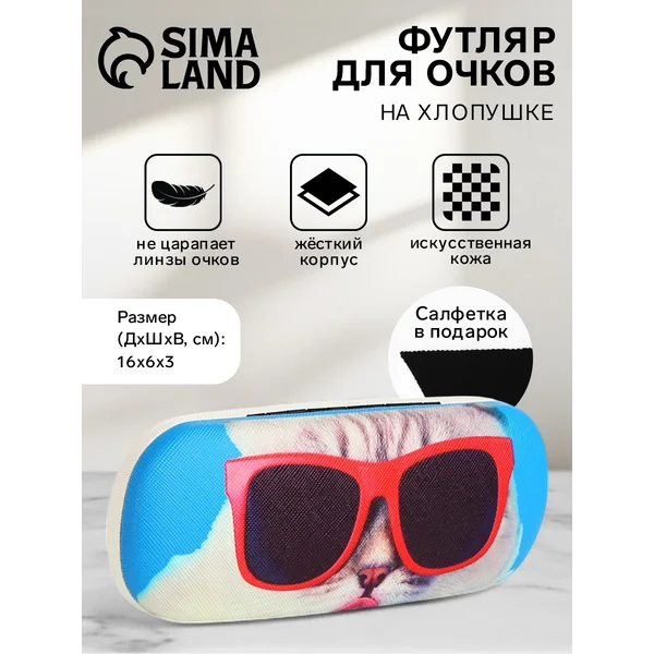 Футляр для очков на хлопушке