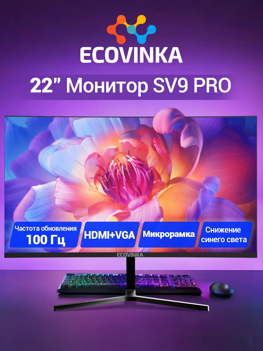 Монитор для ПК 22" SV9 PRO VA 100Hz Черный
