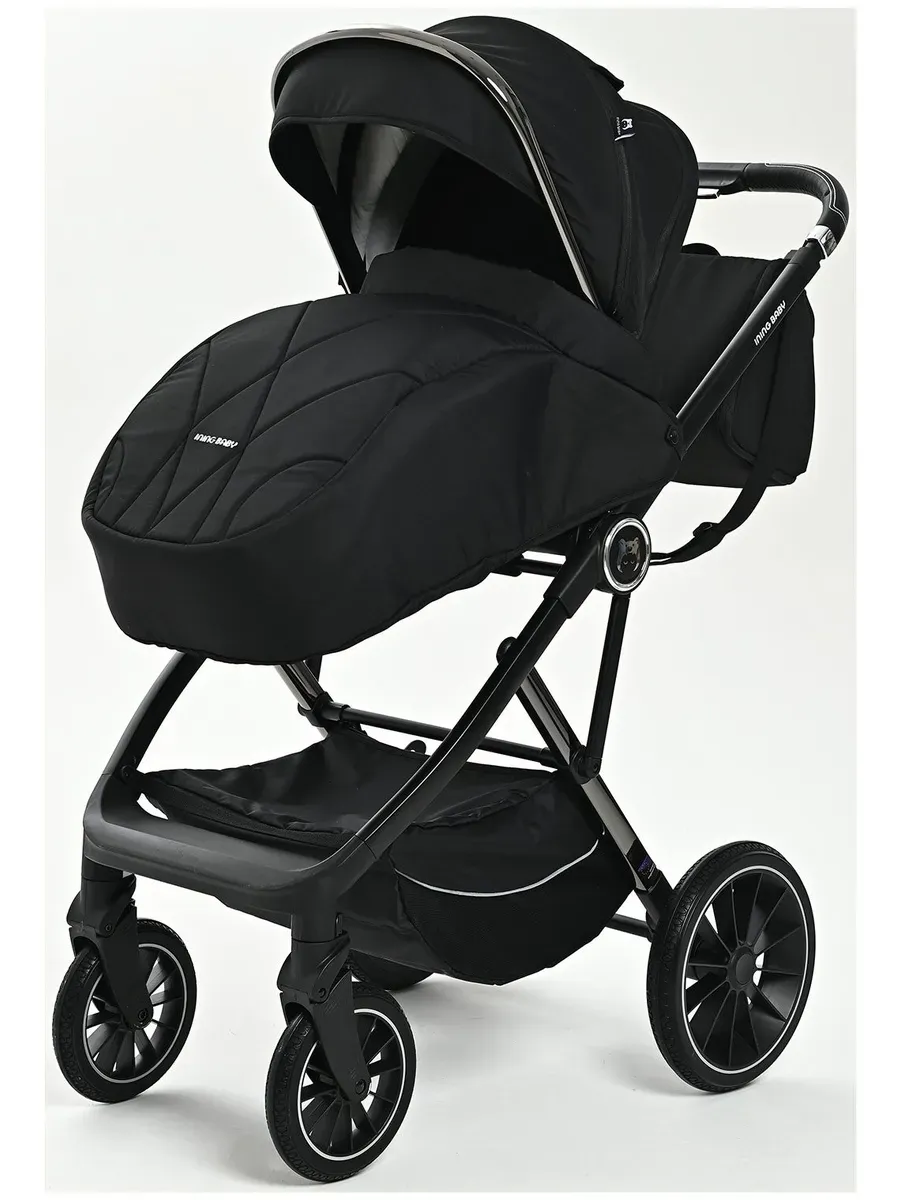 Коляска 2 в 1 Ining Baby KR350 black