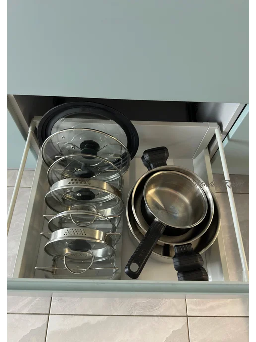 Skandi Room Подставка для крышек под сковородки организация хранения, серый, фото 8