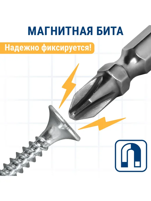 Практика Биты для шуруповерта двусторонняя PH-2 SL0.5-4 х 65мм, 0.54x65 мм, фото 5