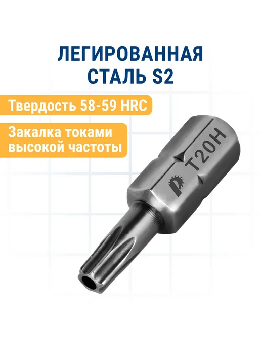 Практика Биты для шуруповерта Torx Tamper-20 х 25 мм, 20x25 мм, фото 4