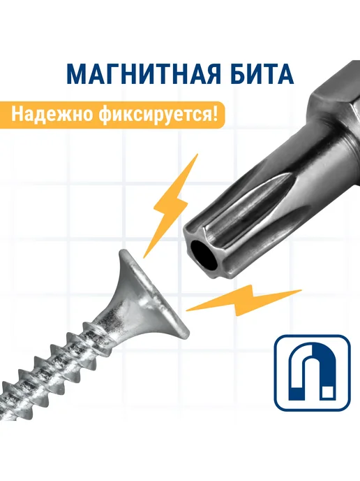 Практика Биты для шуруповерта Torx Tamper-25 х 25 мм, 25x25 мм, фото 5