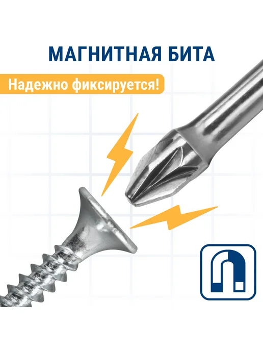 Практика Биты для шуруповерта PH-2 PZ-2 х 50 мм двусторонние, 2x50 мм, фото 6