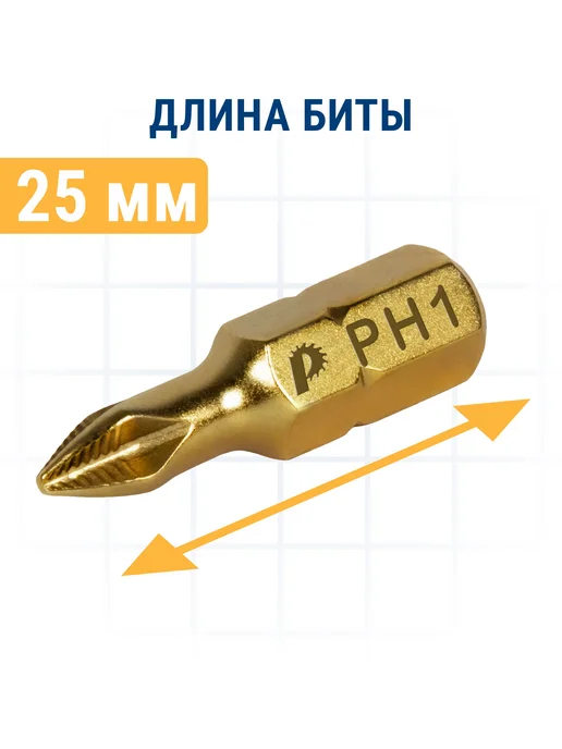 Практика Биты для шуруповерта PH-1 х 25 мм, 1x25 мм, 1 шт, фото 3