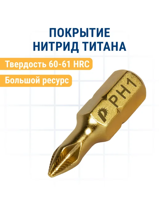 Практика Биты для шуруповерта PH-1 х 25 мм, 1x25 мм, 1 шт, фото 4