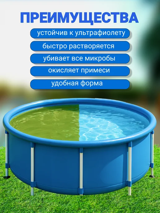 Aqualeon Дезинфектор 3в1- комплексное средство для очистки бассейна, вариант, фото 4