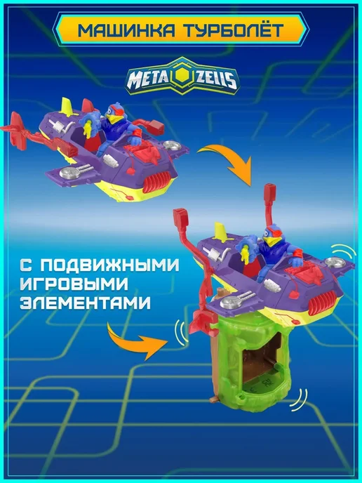 METAZELLS Игровой набор Турболет с фигуркой и машинкой, вариант, фото 6