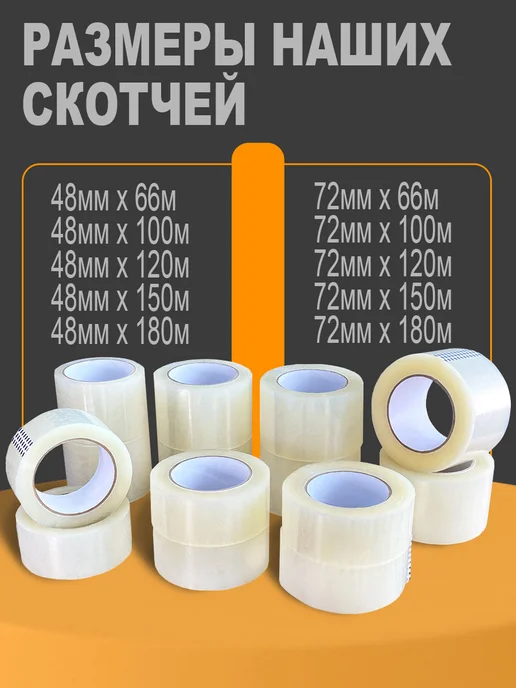 Behüten Скотч 72мм х 180м 45мкм прозрачный, 4 шт, 180 м, 4 шт, фото 5