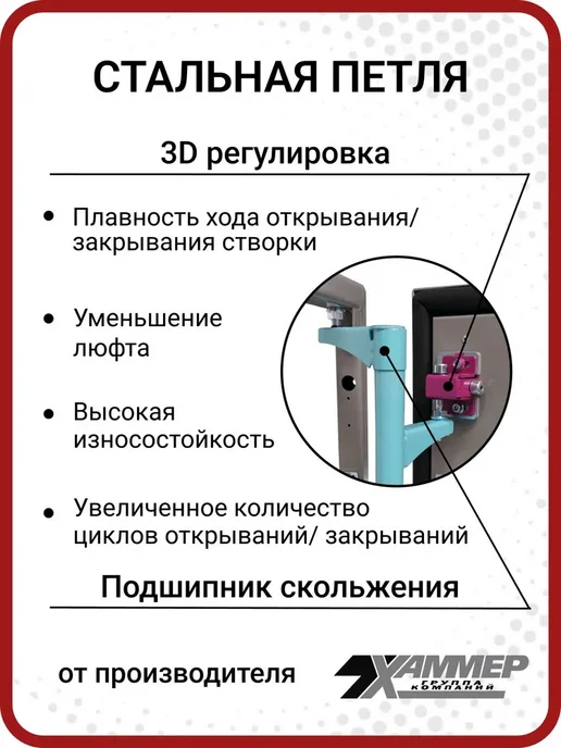 Хаммер Люк под плитку Стил Плюс 60х120 h стальной с уплотнителем, 60x120, фото 6
