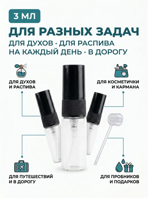 InLeoShop Атомайзер для духов 3 мл, 3 мл, фото 5