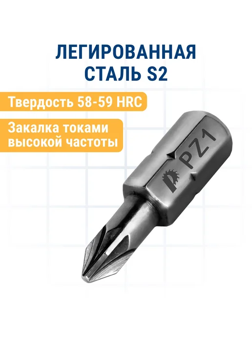 Практика Биты для шуруповерта PZ-1 х 25 мм, 1x25 мм, фото 4
