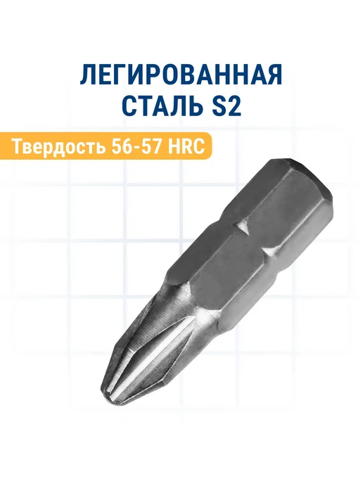 Практика Биты для шуруповерта PH-2 х 25 мм, 2x25 мм, фото 4