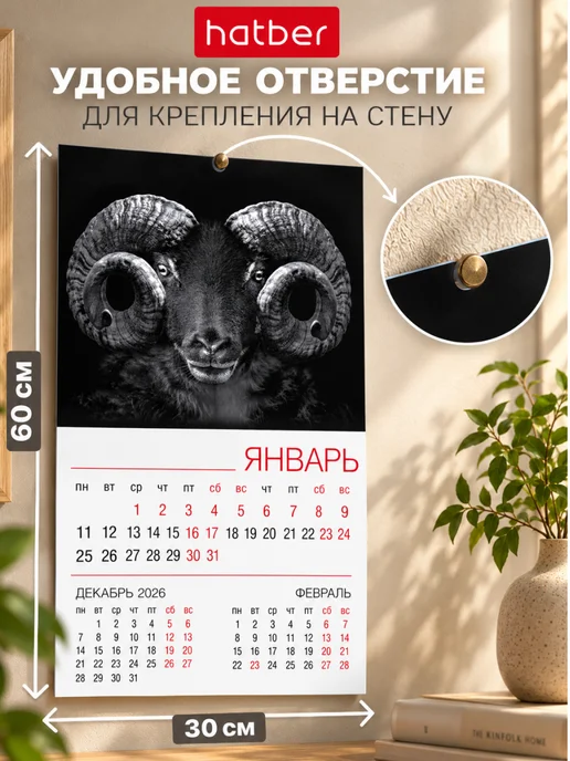 Hatber Календарь 2027 настенный перекидной Символ года, вариант, фото 2