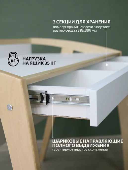 Робин WOOD Стол письменный белый, белый, фото 5