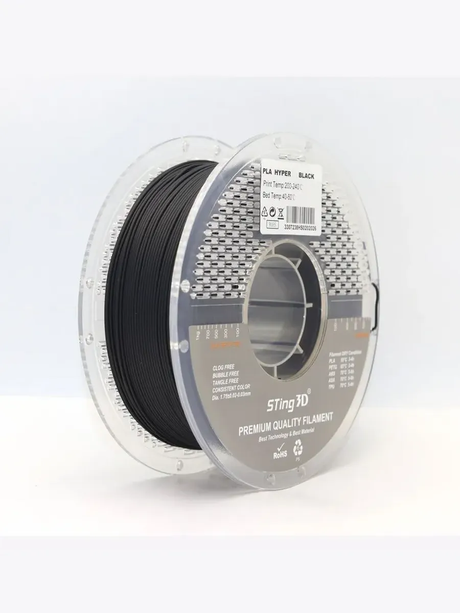 PLA-Hyper пластик для 3D-принтера чёрный — фото 9