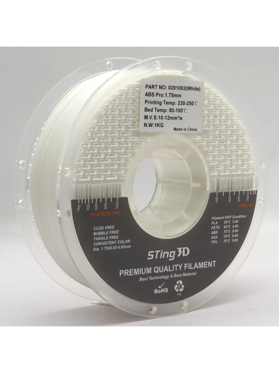 PLA пластик Sting3D белый 1кг — фото 10