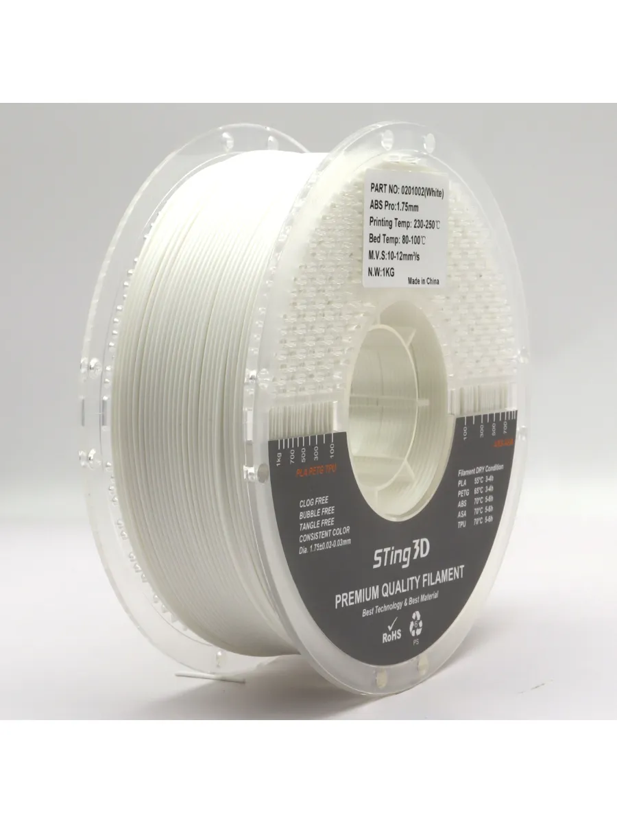 PLA пластик Sting3D белый 1кг — фото 11