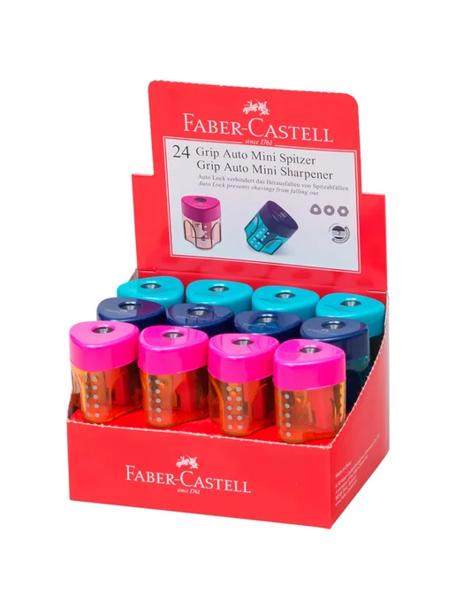 Faber-Castell Точилка для карандашей, «шторкой», цвет синий, 1 отверстие, синий, фото 2