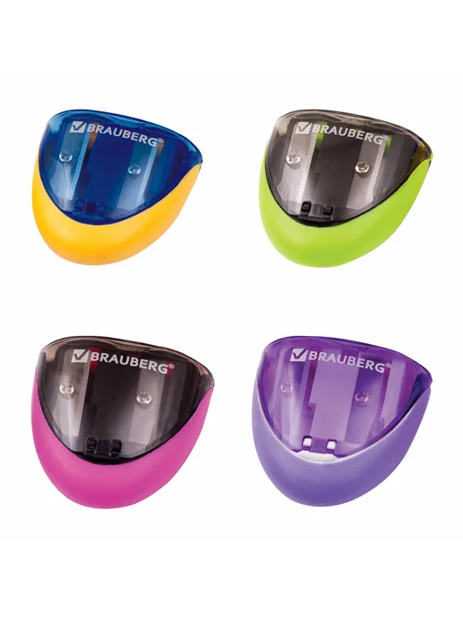 Brauberg Точилка "Space", с контейнером, 2 отверстия, 2 шт, фото 3