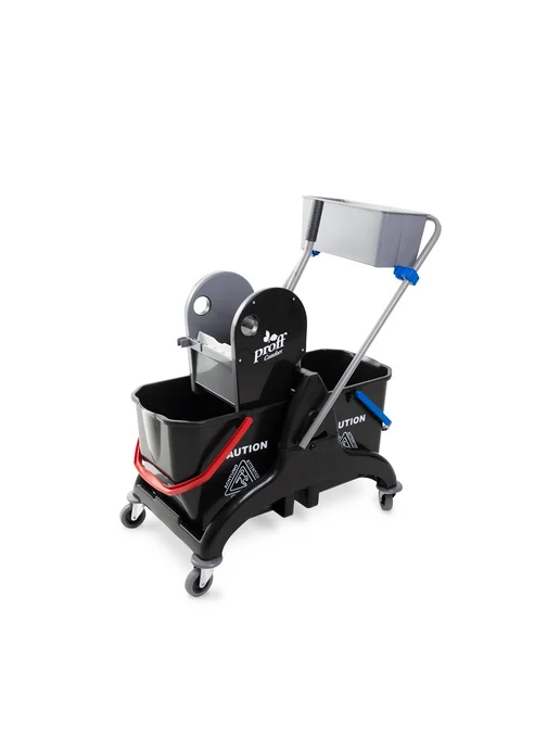 Proff comfort Тележка двухведерная с отжимом 2*25л и лотком черная, 25 л, фото 4