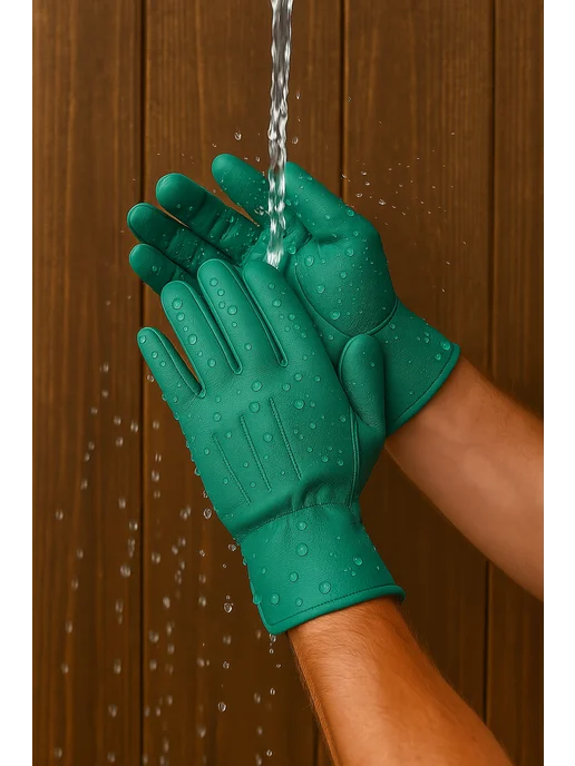 S. GLOVES Перчатки рабочие кожаные, голубой, фото 7