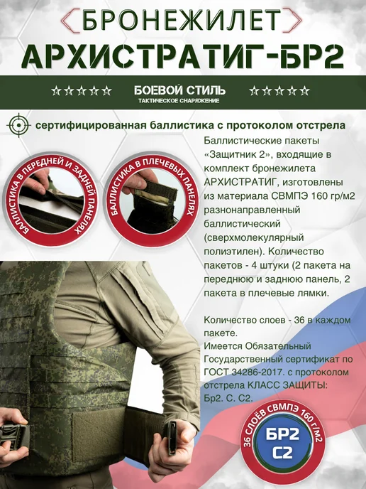 Боевой стиль Бронежилет Архистратиг универсальный боевой Бр2 Цифра, зеленый, фото 5
