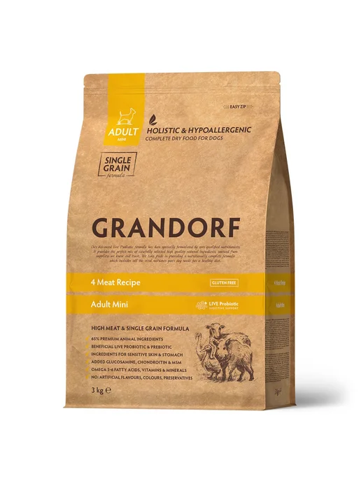 Сухой корм Grandorf fresh Грандорф Вида для собак, мелкие, мясо, 8 кг